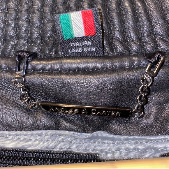 🔴SOLD- Mens Black Italian Leather Bomber Jacket Size 5 XL - Picture 5 of 13